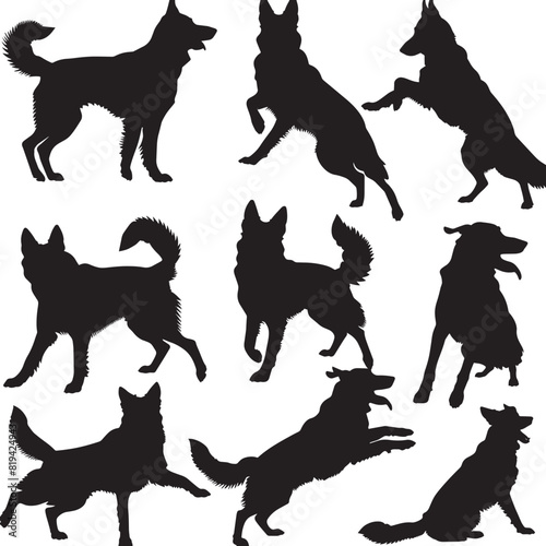 German Shepherd silhouette Vector