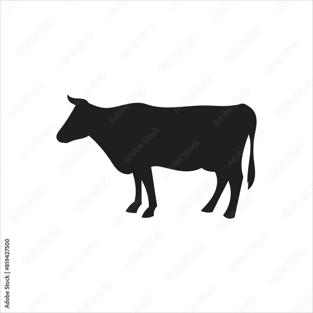 cow shadow vector illustration for your various design needs cow shadow vector illustration for your various design needs