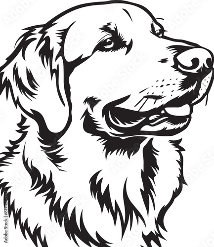 Wallpaper Mural golden retriever silhouette vector  Torontodigital.ca