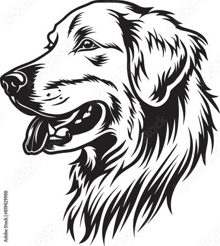 golden retriever silhouette vector 