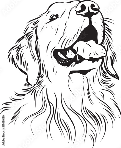 golden retriever silhouette vector 