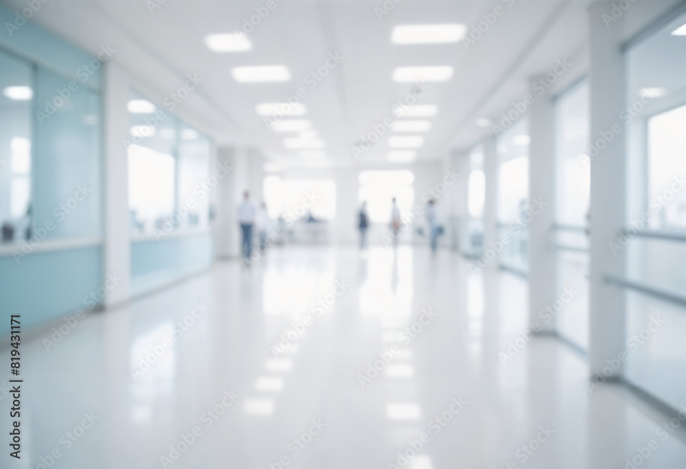 Hall or corridor in a modern hospital