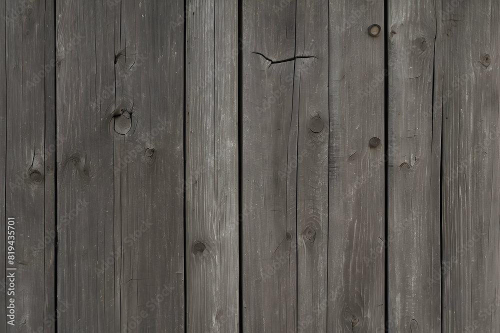 A close-up photo showcasing the texture and details of old, weathered gray wooden planks A close-up photo showcasing the texture and details of old, weathered gray wooden planks