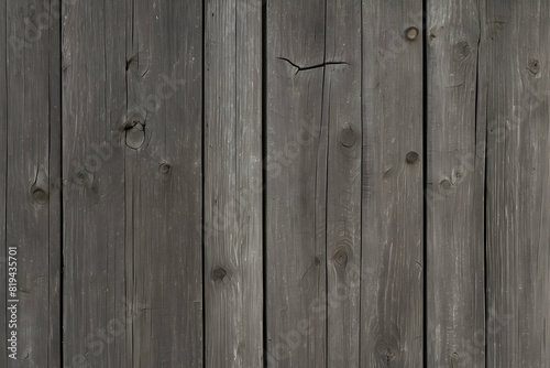 A close-up photo showcasing the texture and details of old, weathered gray wooden planks