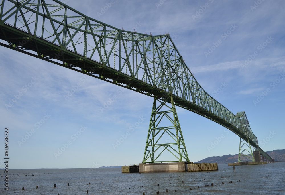 Sunny Day at Astoria–Megler Bridge, Columbia River, Pacific Northwest Sunny Day at Astoria–Megler Bridge, Columbia River, Pacific Northwest