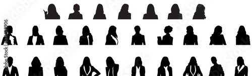 businesswomen profile silhouette