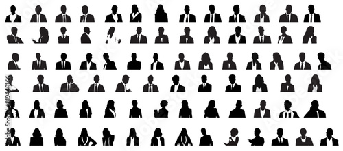 business people profile silhouette