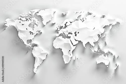 World Population Day promotional design featuring a stylized world map and typography  isolated on white.
