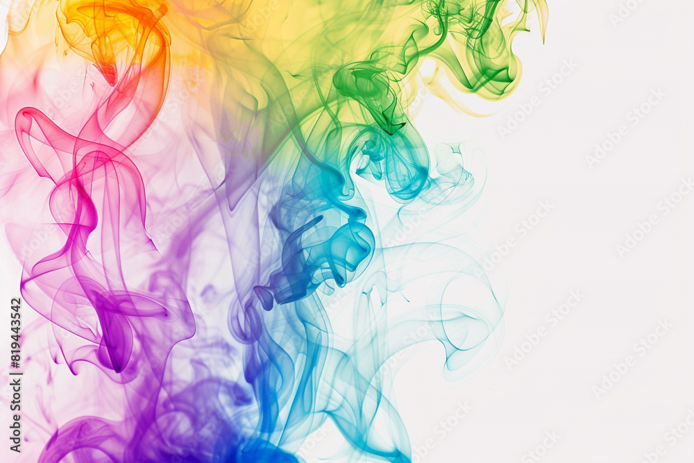 Dynamic smoke effect template for World Population Day on a white isolated background.