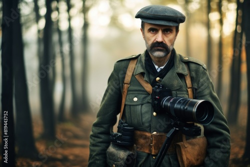 man war journalist with camera