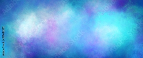 Blurred neon glow black, blue, pink and purple colors flow gradient background. Wide banner modern technology design.