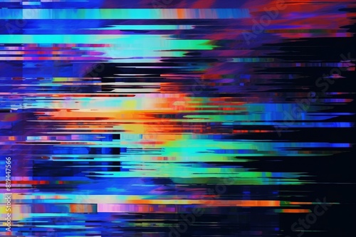motion glitch interlaced multicolored distorted textured futuristic background