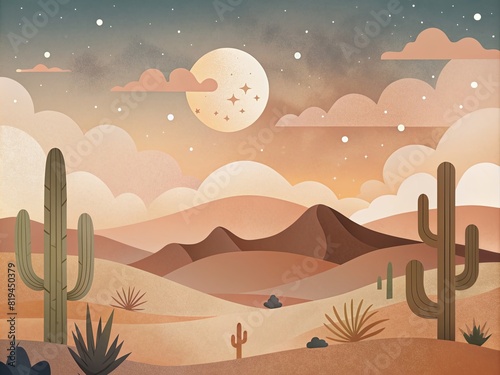landscape with desert generative ai