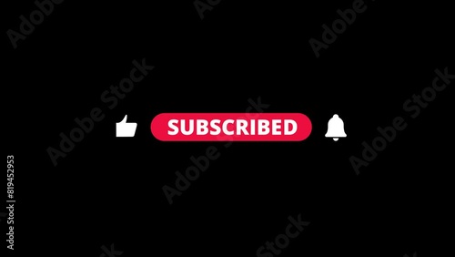 Like Subscribe notification bell animated buttons