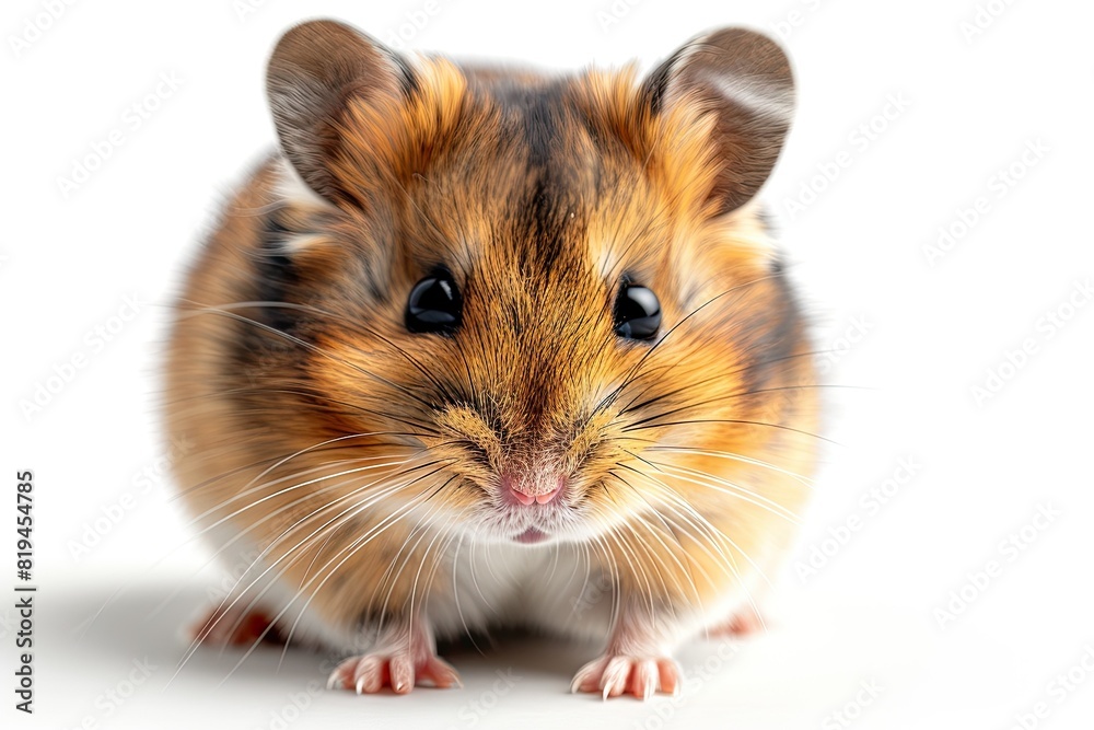 portrait shot of a Hamster, isolated on a transparent white background 