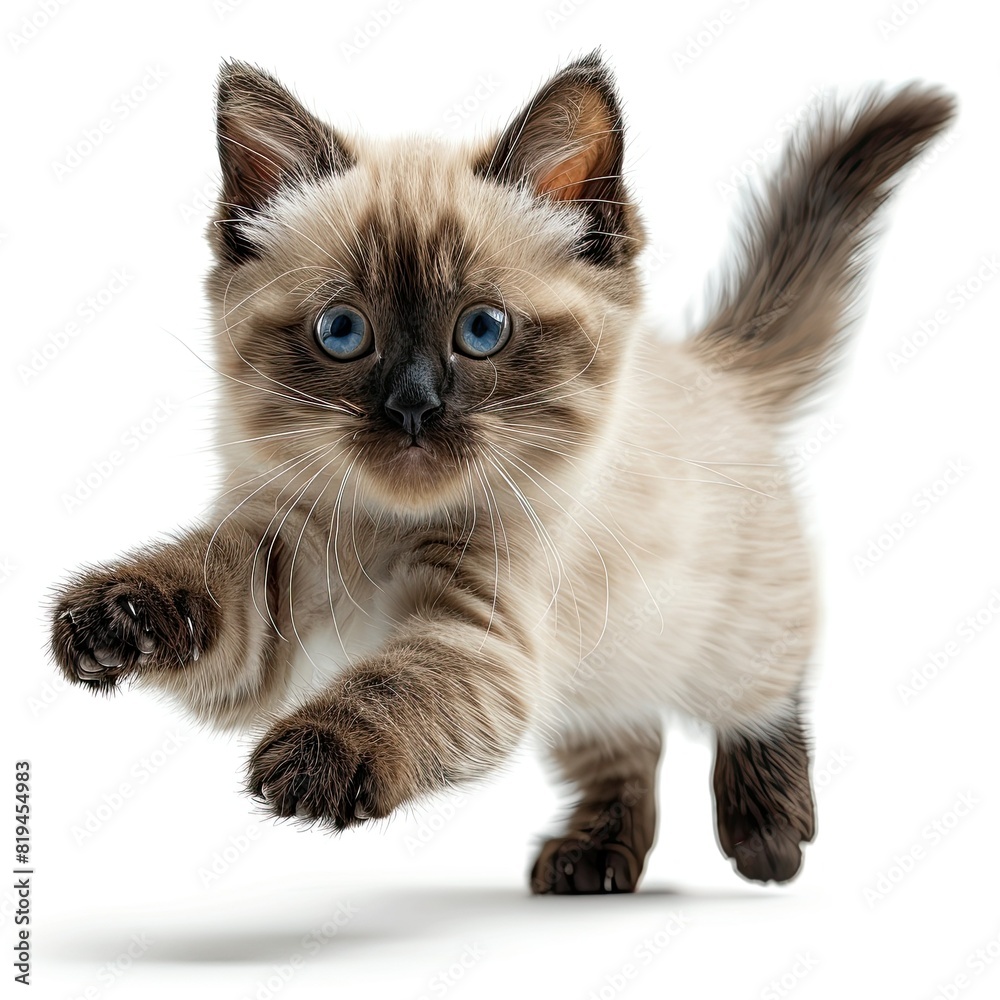 portrait, siamese jumps, png, cut-out, white background