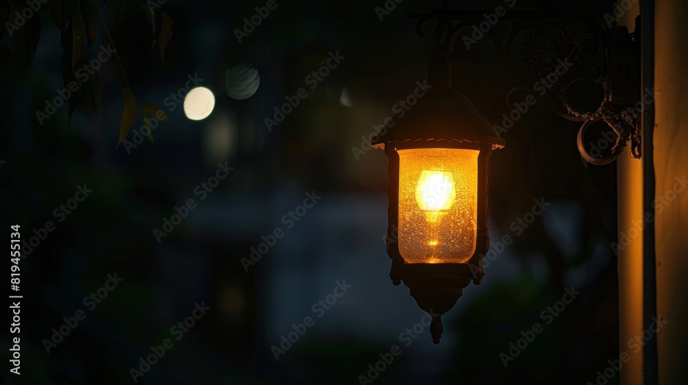 Lamp in the dark, Concept for background . Lamp in the dark, Concept for background .