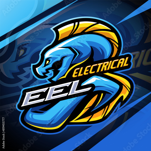 Electric eel esport mascot logo design