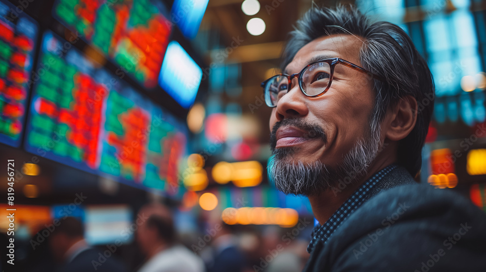 Businessmen are expressing their satisfaction as the stock market experiences an upward trend.