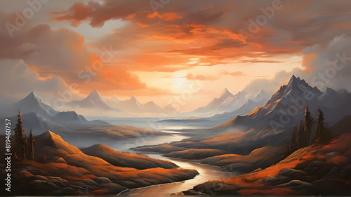 sunrise in the mountains