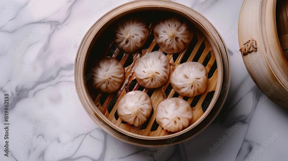 steamy bamboo delights top view of tempting gata freelin dumplings in traditional steamer neutral background food photography steamy bamboo delights top view of tempting gata freelin dumplings in traditional steamer neutral background food photography