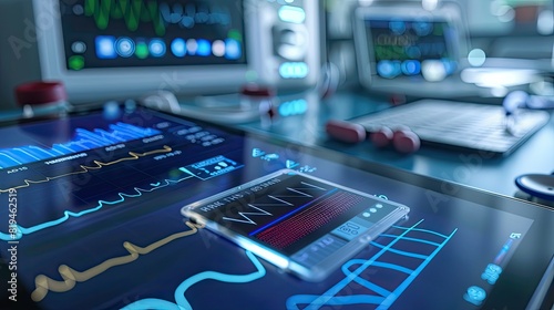 Wallpaper Mural biometric sensor patch for remote patient monitoring, sending real-time health data to medical professionals Torontodigital.ca