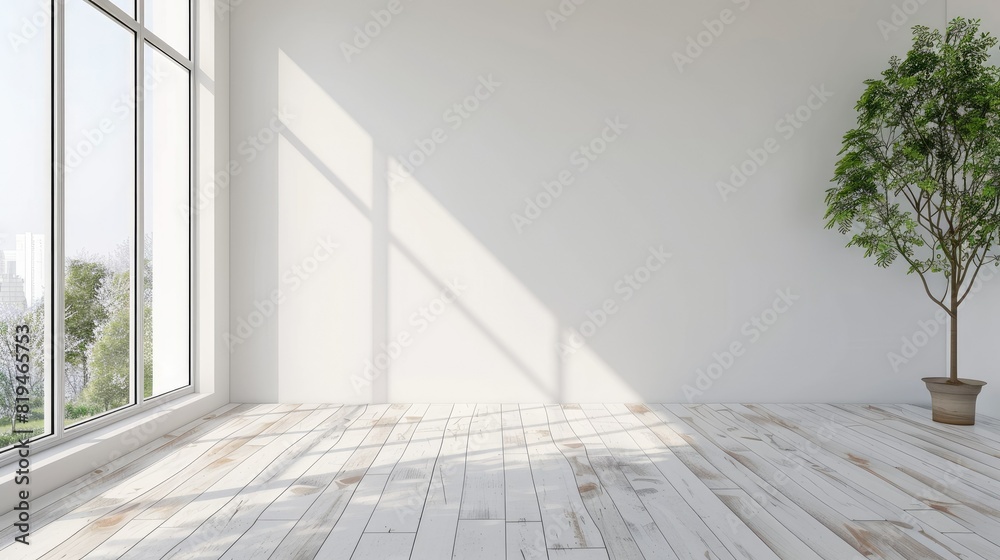 Obraz premium Empty room, modern interior design, wall with copy space