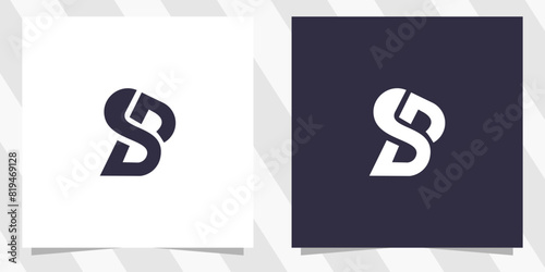 letter sb bs logo design