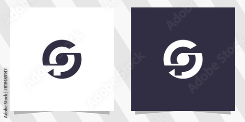letter sp ps logo design