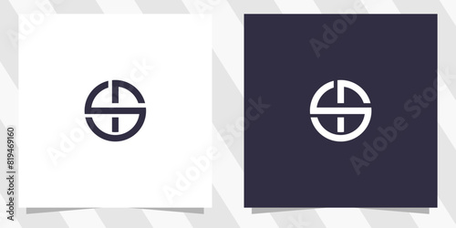 letter sp ps logo design