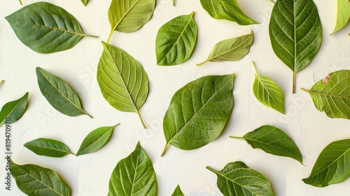 nature botanical leaves on isolated backgrounds