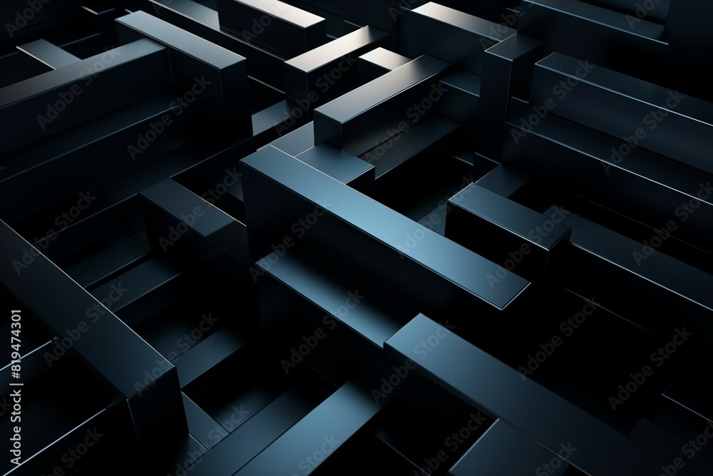 custom made wallpaper toronto digital3d rendering of abstract black and white geometric background