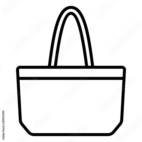 Icon of a tote bag or shopping bag for carrying goods