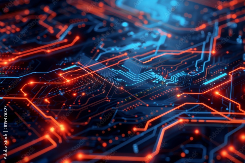 Abstract Electronic Circuit Board Design