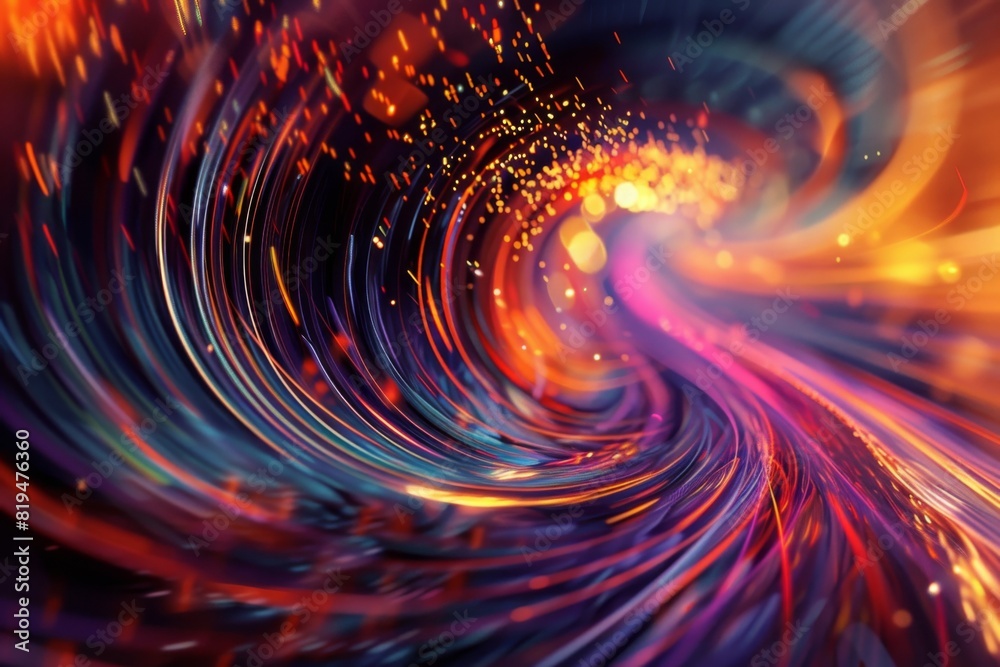 Colorful Abstract Light Speed Tunnel Colorful Abstract Light Speed Tunnel