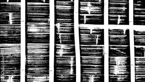 10-47. Wood roof structure texture effect - illustration. Black and white vector texture on wood roof background.
