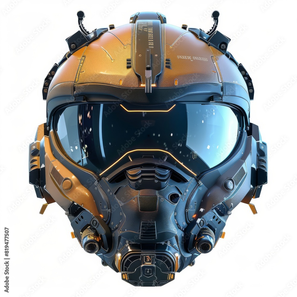 Fototapeta premium Advanced helmet with metal frame