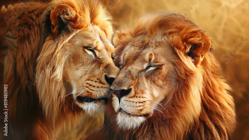 Amazing Lions in love