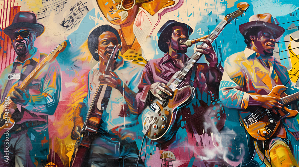 Fototapeta premium A graffiti wall in the street