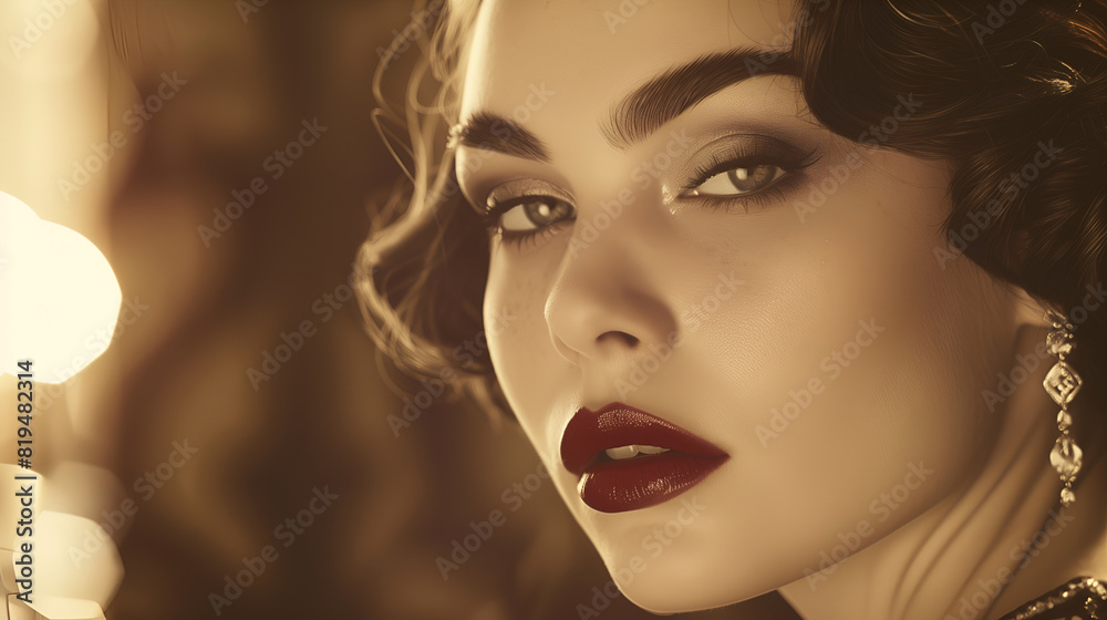 A portrait of woman face