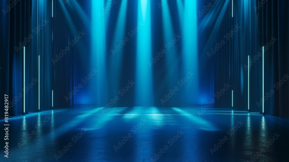 abstract dark blue room background, light and shadow. abstract dark blue room background, light and shadow.