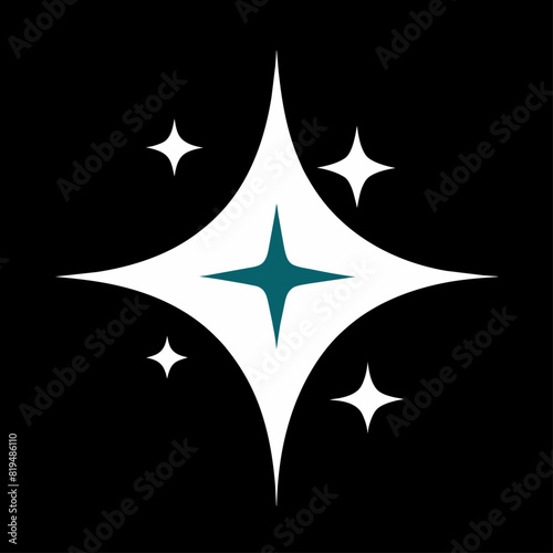 Sparkle icon vector star illustration sign