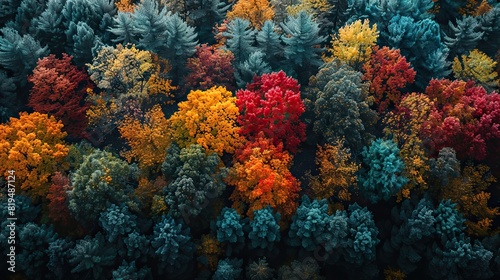 A forest teeming with life and vibrant colors  showcasing the rich biodiversity of ecosystems and the importance of preserving natural habitats..illustration