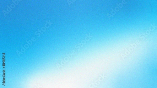 Blue white gradient background, rough abstract background with bright light and glow template, grainy noise grungy texture