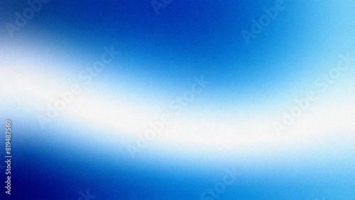 Blue white gradient background, rough abstract background with bright light and glow template, grainy noise grungy texture