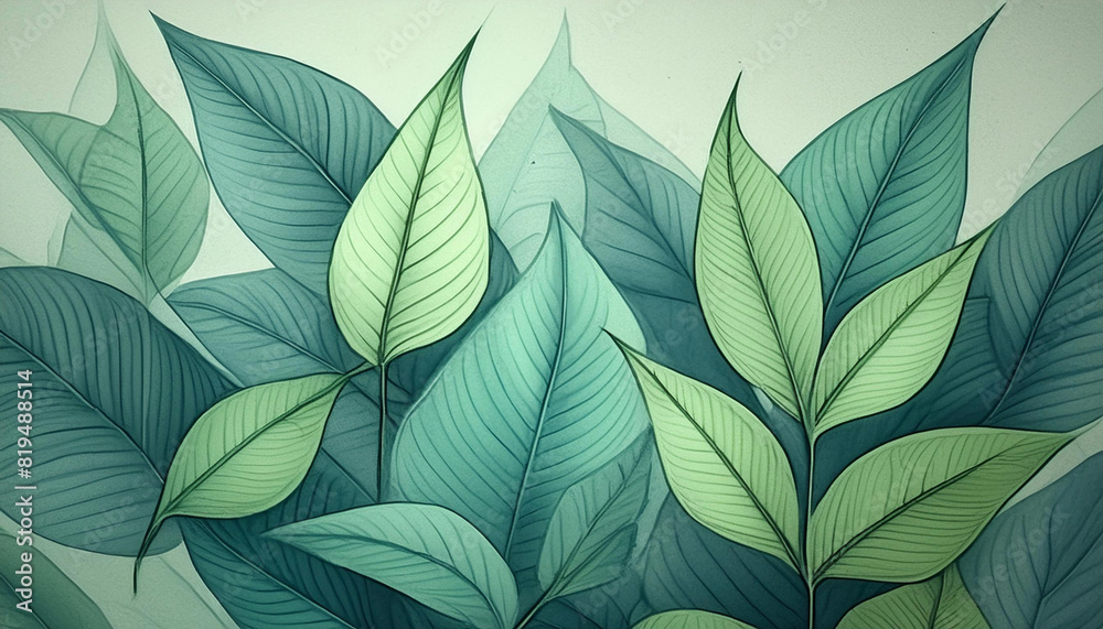 Obraz premium green leaves texture background