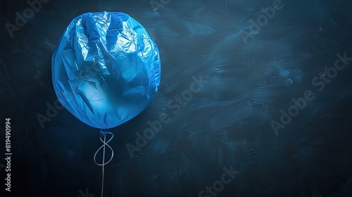 A deflated balloon, representing the finite resources of our planet and the need for sustainable practices..stock photo photo