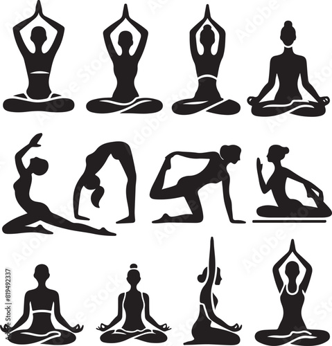 Yoga Pose bundle Vector