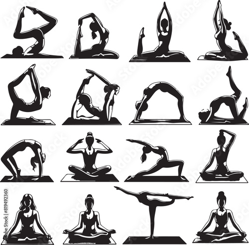Yoga Pose bundle Vector