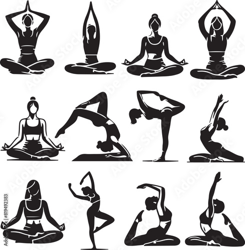 Yoga Pose bundle Vector